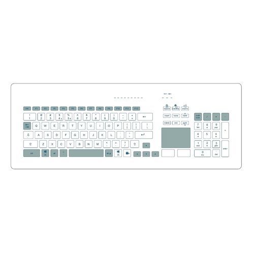 Clavier encastrable - GLAS-TASTATUR-EINBAU-US - WES Systeme Electronic GmbH - capacitif / 103 touches / avec pavé tactile