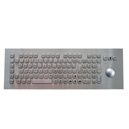 Clavier encastrable - TASTATUR-104TSR-OUT - WES Systeme Electronic GmbH - à touches mécaniques / 104 touches / avec trackball