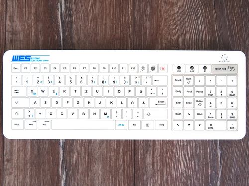 Clavier encastrable - GLAS-TASTATUR-WH-TPW-NP - WES Systeme Electronic GmbH - capacitif / avec pavé tactile / USB