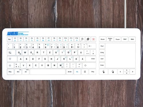 Clavier encastrable - GLAS-TASTATUR-WH-TPU - WES Systeme Electronic GmbH - capacitif / avec pavé tactile / USB