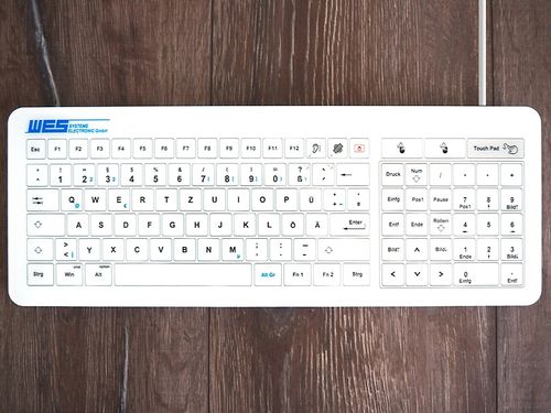 Clavier encastrable - GLAS-TASTATUR-WH-TPU-NP - WES Systeme Electronic GmbH - capacitif / avec pavé tactile / industriel