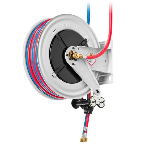 Enrouleur de tuyau - 8430.701 - RAASM SpA - à rappel automatique / pour chantier de construction / pour poste de soudage