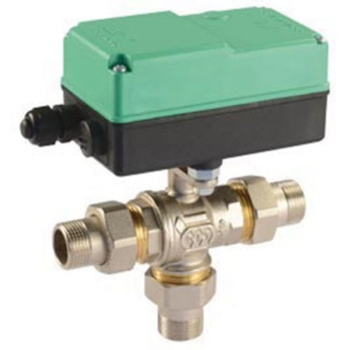 Vanne entraînée par moteur - DY222 series - Comparato Nello S.r.l. - à boisseau sphérique / à actionneur électrique / mâle