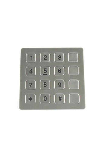 Clavier numérique 16 touches - JR-KP-09 - J&R Technology Ltd - mural / en acier inoxydable / antivandalisme
