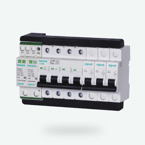 Parafoudre de type 2 - Vigivolt COMBI4PT - Toscano Linea Electronica - contre les courants transitoires / triphasé