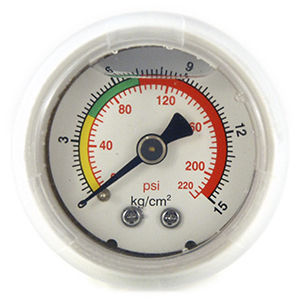 Manomètre à double échelle - PG-4815KG-PP (Compression) - Seasons Gauge Co., Ltd - à tube de Bourdon / étanche / de process