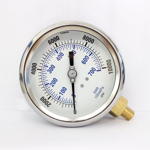 Manomètre à cadran sec - PG-10010KPSI-SS - Seasons Gauge Co., Ltd - en acier inoxydable / en laiton / à tube de Bourdon