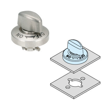 Fixation 1/4 de tour en acier inoxydable - QCTHT0425-SUS - Imao Corporation - pour panneaux / d'armoire électrique / pour boîtier