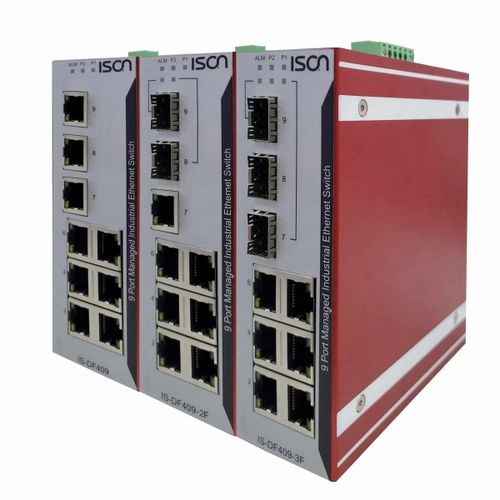 Commutateur Ethernet administrable - IS-DF409 series - ISON Technology Co., Ltd. - 9 ports / de niveau 2 / sur rail DIN
