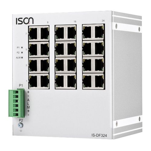 Commutateur Ethernet non administrable - IS-DF324  - ISON Technology Co., Ltd. - 24 ports / de niveau 2 / sur rail DIN