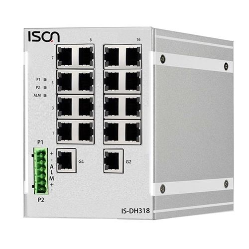 Commutateur Ethernet non administrable - IS-DH318  - ISON Technology Co., Ltd. - 18 ports / de niveau 2 / sur rail DIN