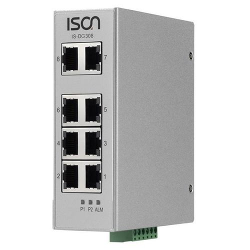Commutateur Ethernet non administrable - IS-DG308  - ISON Technology Co., Ltd. - 8 ports / de niveau 2 / sur rail DIN