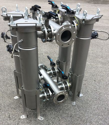 Système de filtration ensacheur - Allied Filter Systems Ltd - pour liquides / modulaire / en acier inoxydable