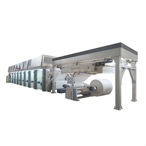 Presse flexographique en ligne - Shaanxi Beiren Printing Machinery Co.,Ltd - à 8 couleurs / pour film en plastique / pour papier
