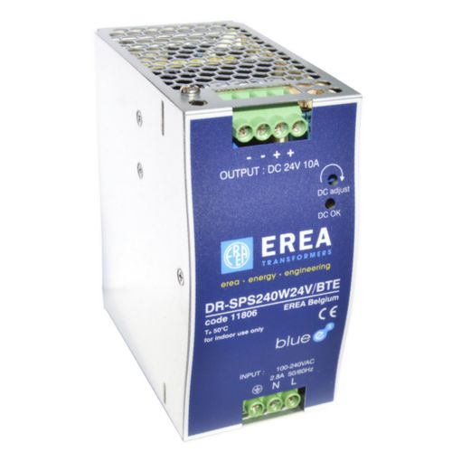 Transformateur d'alimentation électrique - DR-SPS240W24V/BTE - EREA Transformers - pour l'industrie / monophasé / basse tension