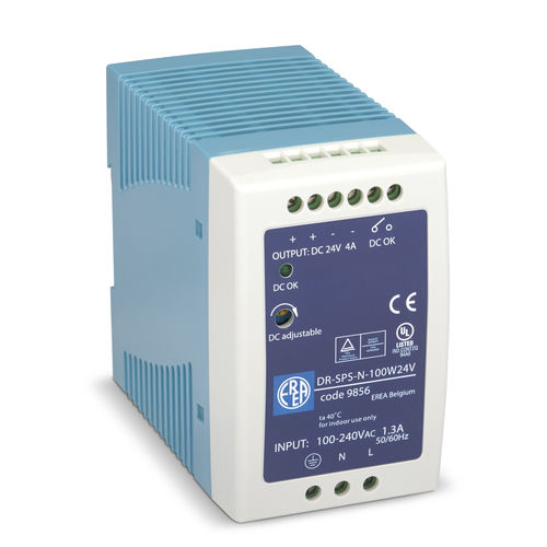 Transformateur d'alimentation électrique - DR-SPS-N-100W24V - EREA Transformers - pour l'industrie / monophasé / basse tension