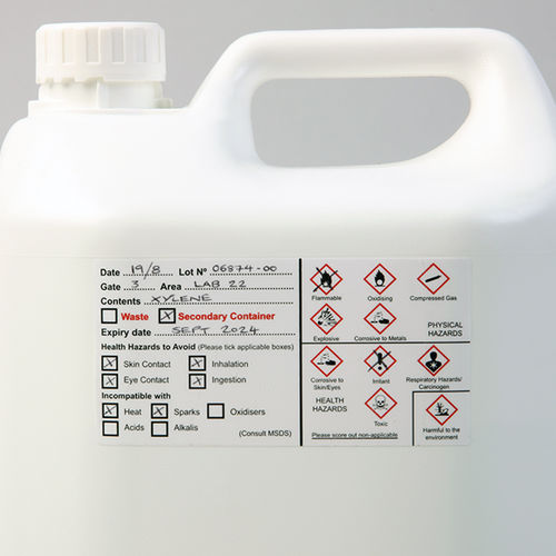 Étiquette imprimable - Hazard Warning Labels - CILS International - adhésive / pour laboratoire