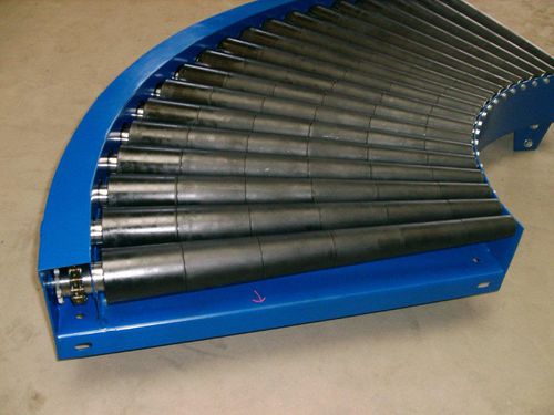 Convoyeur à rouleaux - courbe R int 360 - ARMAURIC-LUX-SA - à rouleaux coniques / horizontal / courbe