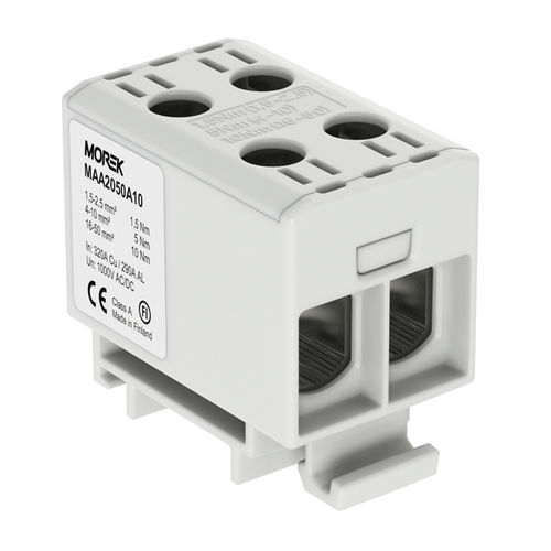 Bloc de jonction sur rail-DIN - MAA2050A10 - MOREK - à connexion à vis / unipolaire