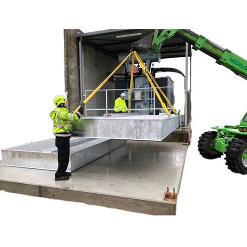 Bac de rétention anti-incendie - ERT® MODULO - Groupe SANERGRID - pour transformateur / pour charges lourdes / galvanisé