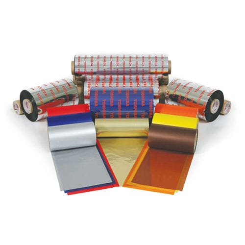 Ruban à transfert thermique à base de cire - AG6E - TOSHIBA TEC Europe Retail Information Systems - à base de résine / pour imprimante codes-barres / multicolore