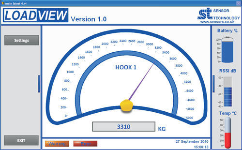 Logiciel de supervision - LoadView - Sensor Technology Ltd - de contrôle de process / de process / temps réel