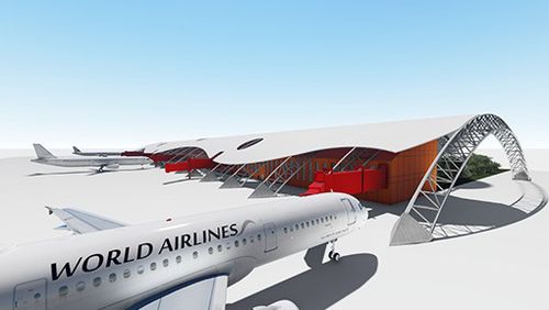 Hangar modulaire - Gaptek - d'aviation / ISO 14001 / de grande dimension