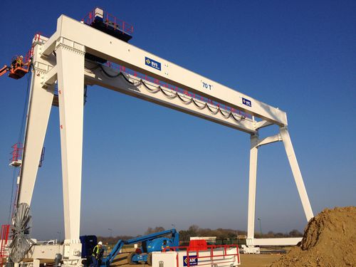 Portique sur rail - BVS Cranes-BÜLBÜLOĞLU VİNÇ SAN. ve TİC. A.Ş. - pour chantier de préfabriqués / pour fortes charges / pour applications spéciales