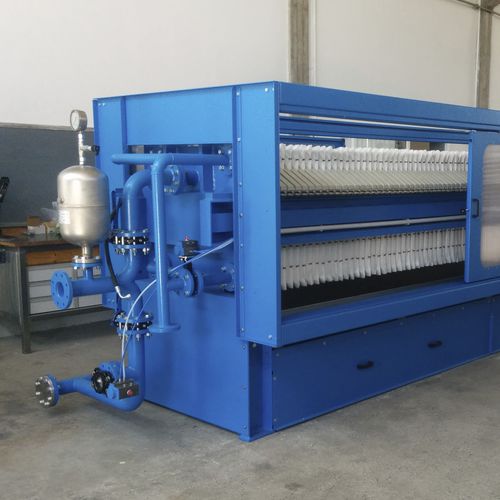 Filtre-presse à poutre latérale - SAPF  - Autemi s.r.l. - semi-automatique / haute pression / pour traitement des eaux usées