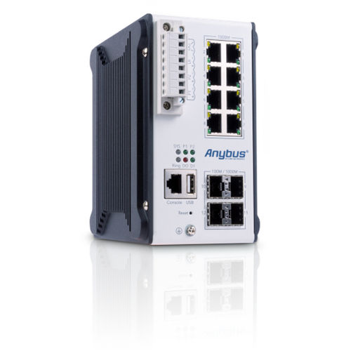Commutateur Ethernet administrable - AWB5011-B - HMS Industrial Networks GmbH - 8 ports / Gigabit Ethernet / de niveau 3