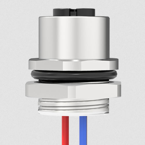 Connecteur à montage sur panneau - M12A03C-FFHR-UC0.5 - Ningbo SUPU Electronics Co., Ltd. - de données / circulaire / M12 codé A