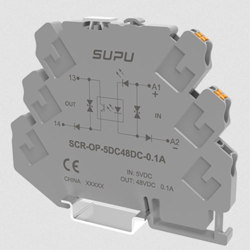 Relais statique DC - SCR-OP-5DC48DC-0.1A - Ningbo SUPU Electronics Co., Ltd. - AC / sur rail DIN / de couplage