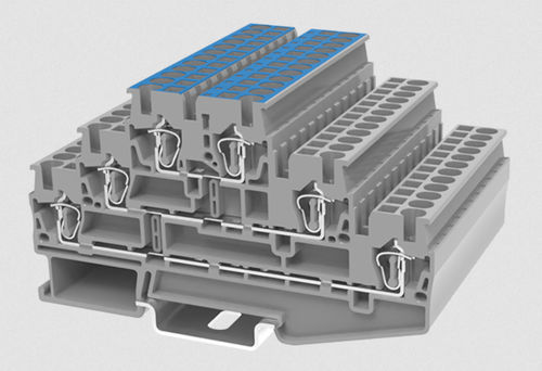 Bloc de jonction sur rail-DIN - TCT2.5-2-GY-N - Ningbo SUPU Electronics Co., Ltd. - à connexion à ressort / en cuivre / IEC
