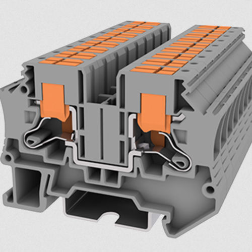 Bloc de jonction sur rail-DIN - TPV6-2-GY - Ningbo SUPU Electronics Co., Ltd. - à ressort / push-in / en cuivre