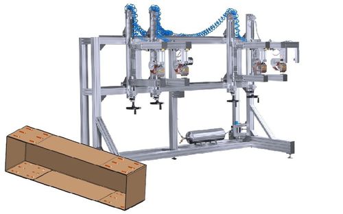 Machine à agrafer pneumatique - SGR 4 / GAR  - MEZGER Heftsysteme - de cartons / de manutention / à 4 têtes