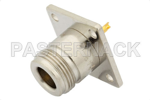Connecteur RF - N series  - Pasternack Enterprises, Inc. - coaxial / rectangulaire / droit