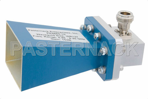 Antenne à cornet - WR-137  - Pasternack Enterprises, Inc. - avec adaptateur / pour guide d'ondes