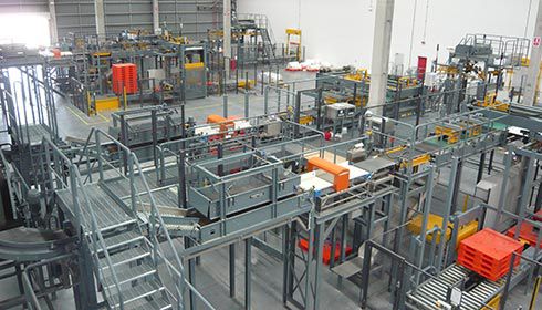Système de convoyage pour l'industrie agroalimentaire - Möllers - de palettes / pour ligne de production / pour produits en vrac