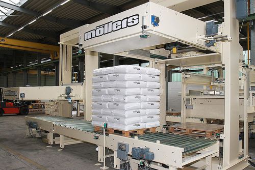 Palettiseur couche par couche - PFS - Möllers - par le bas / de sacs / pour matériau de construction