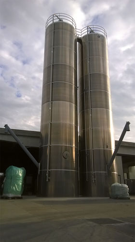 Silo cylindrique-conique - GP DI PIAZZON S.r.l. - pour service extérieur / en inox / en aluminium