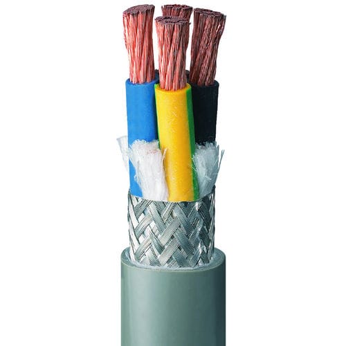 Câble électrique d'alimentation - PURWIL EMC - Brugg Kabel AG - résistant à l'huile / blindé / résistant à l'abrasion