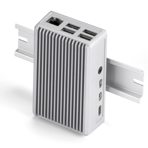 Boîtier Raspberry Pi - RPHD series - TAKACHI Electronics Enclosure Co., Ltd. - pour rail DIN / rectangulaire / aluminium