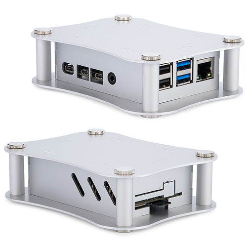 Boîtier de bureau - ROCK-5A - TAKACHI Electronics Enclosure Co., Ltd. - rectangulaire / aluminium / compact