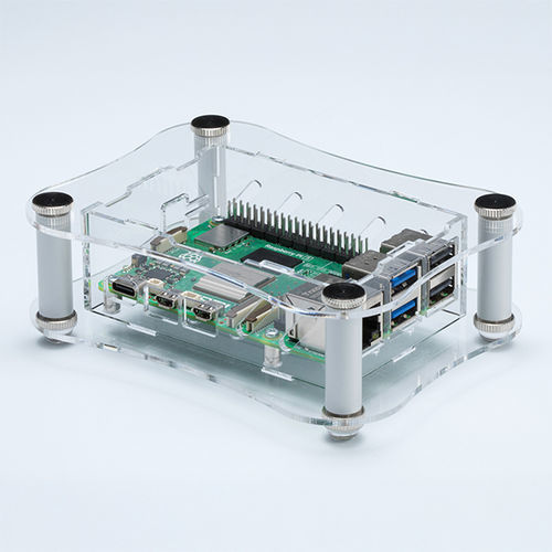 Boîtier de bureau - RPA series - TAKACHI Electronics Enclosure Co., Ltd. - hexagonal / en acrylique / Raspberry Pi