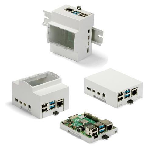 Boîtier Raspberry Pi - RPD-4 series - TAKACHI Electronics Enclosure Co., Ltd. - pour rail DIN / rectangulaire