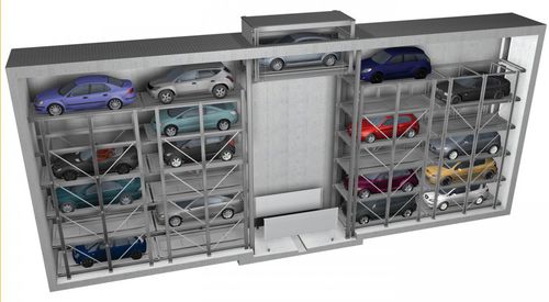 Plateforme pour parking coulissant - Slimparker 557 Shaft - Otto Wöhr GmbH - multiniveau