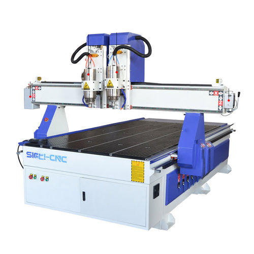 Détoureuse CNC - 1325 - Jinan Sign CNC Equipment Co., Ltd - 3 axes / à deux têtes / à bois