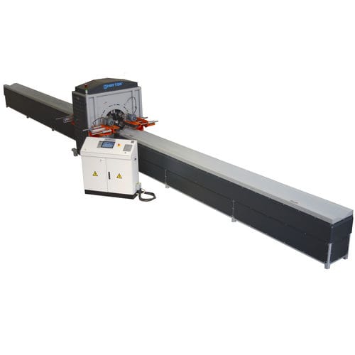 Mortaiseuse verticale automatique - HDS500C - HF HAYTEK PLASTIC AND PLASTIC MACHINERY CO - pour tubes en PE / pour profilés en PVC