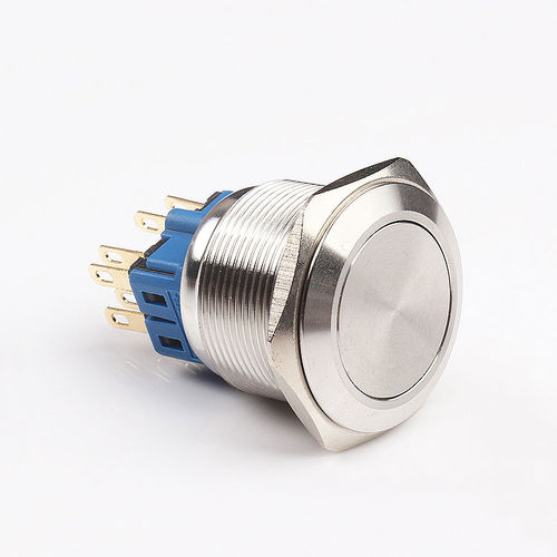 Bouton poussoir lumineux (LED) -  YXG series - Shanghai Yongxing Electronic Switch Co.,Ltd - en acier inoxydable / rond / plat
