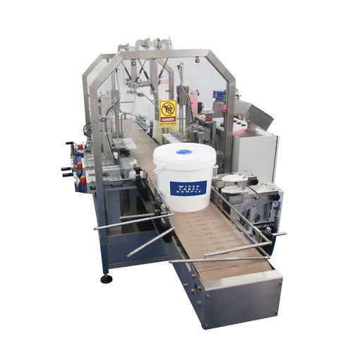 Étiqueteuse entièrement automatique - CAROLUS  - Shemesh Automation Ltd - de seaux / wrap-around / pour étiquettes auto-adhésives